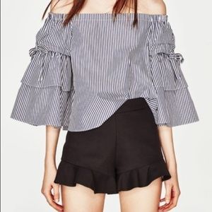 ZARA RUFFLE SHORTS